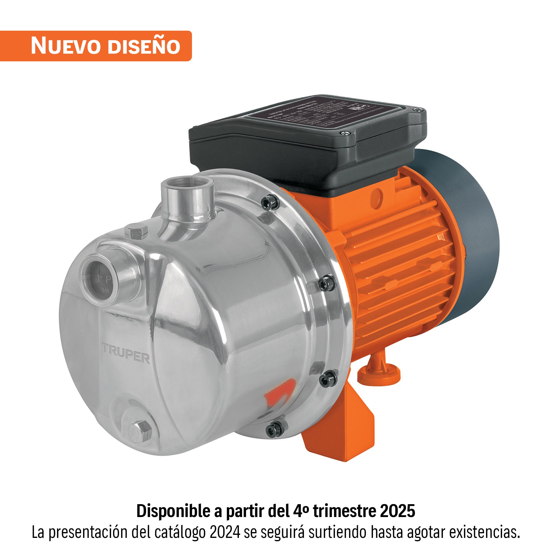 Bomba tipo jet, cabezal de acero inoxidable,1-1/2 HP, TRUPER. Modelo: BOAJ-1-1/2I