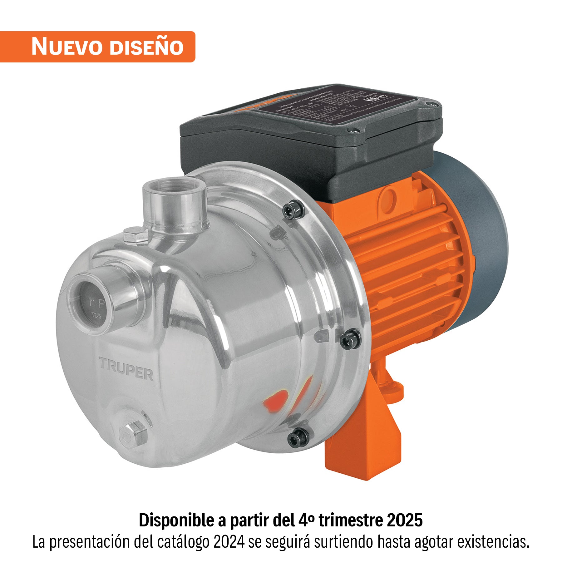Bomba tipo jet, cabezal de acero inoxidable, 1/2 HP, TRUPER. Modelo: BOAJ-1/2I