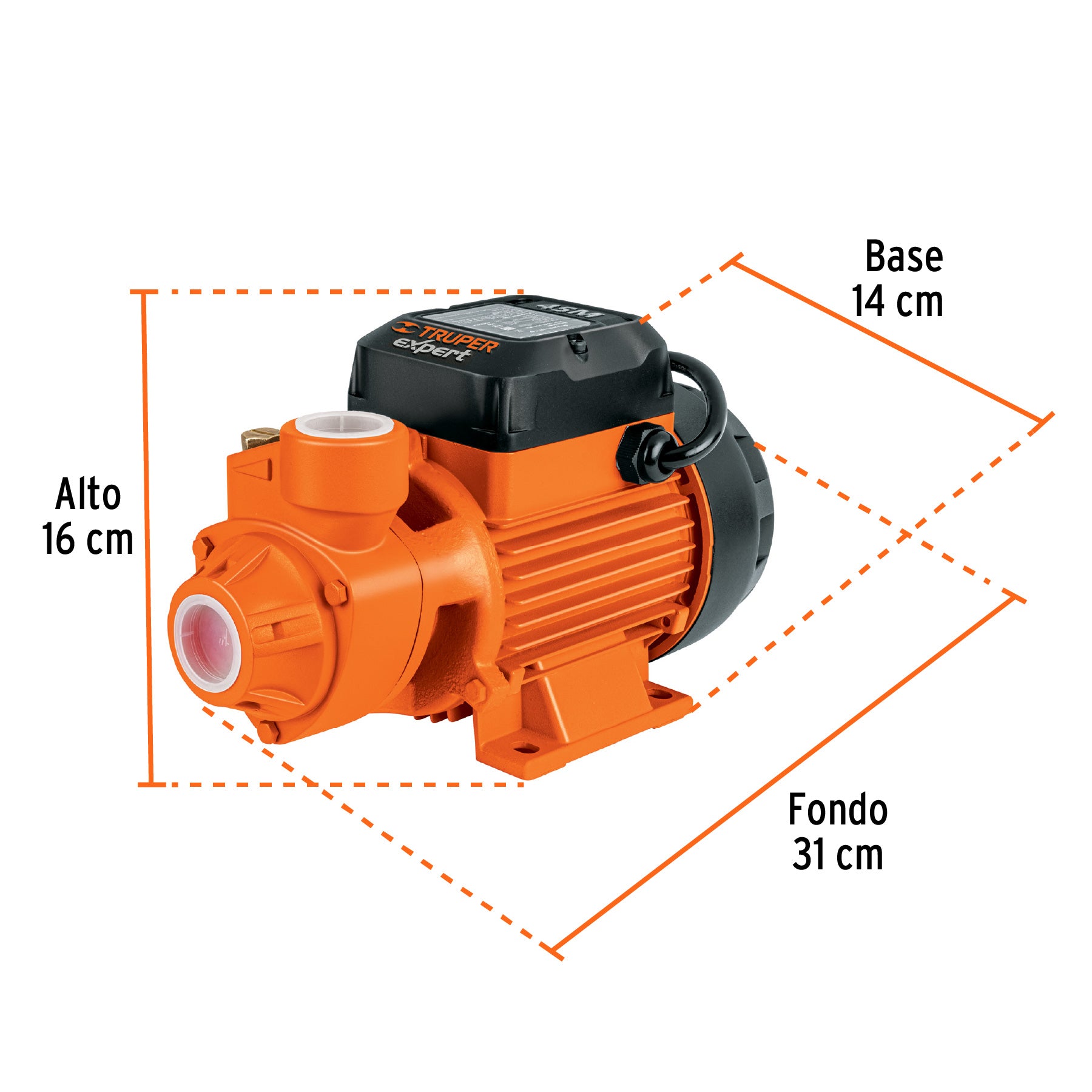 Bomba periférica 1HP, altura máx 70m, uso agrícola, EXPERT. Modelo: BOAP-1
