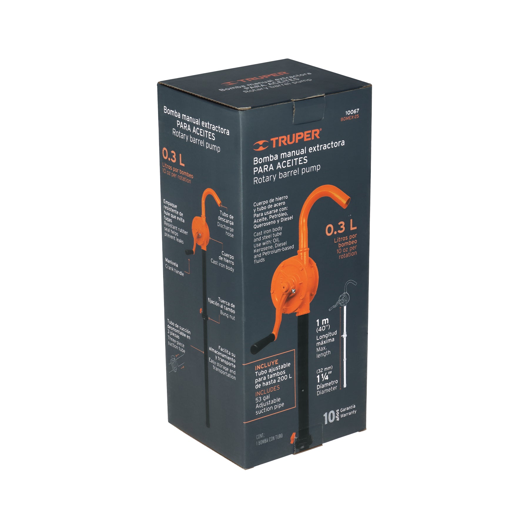 Bomba extractora de aceites con manivela, TRUPER. Modelo: BOMEX-25