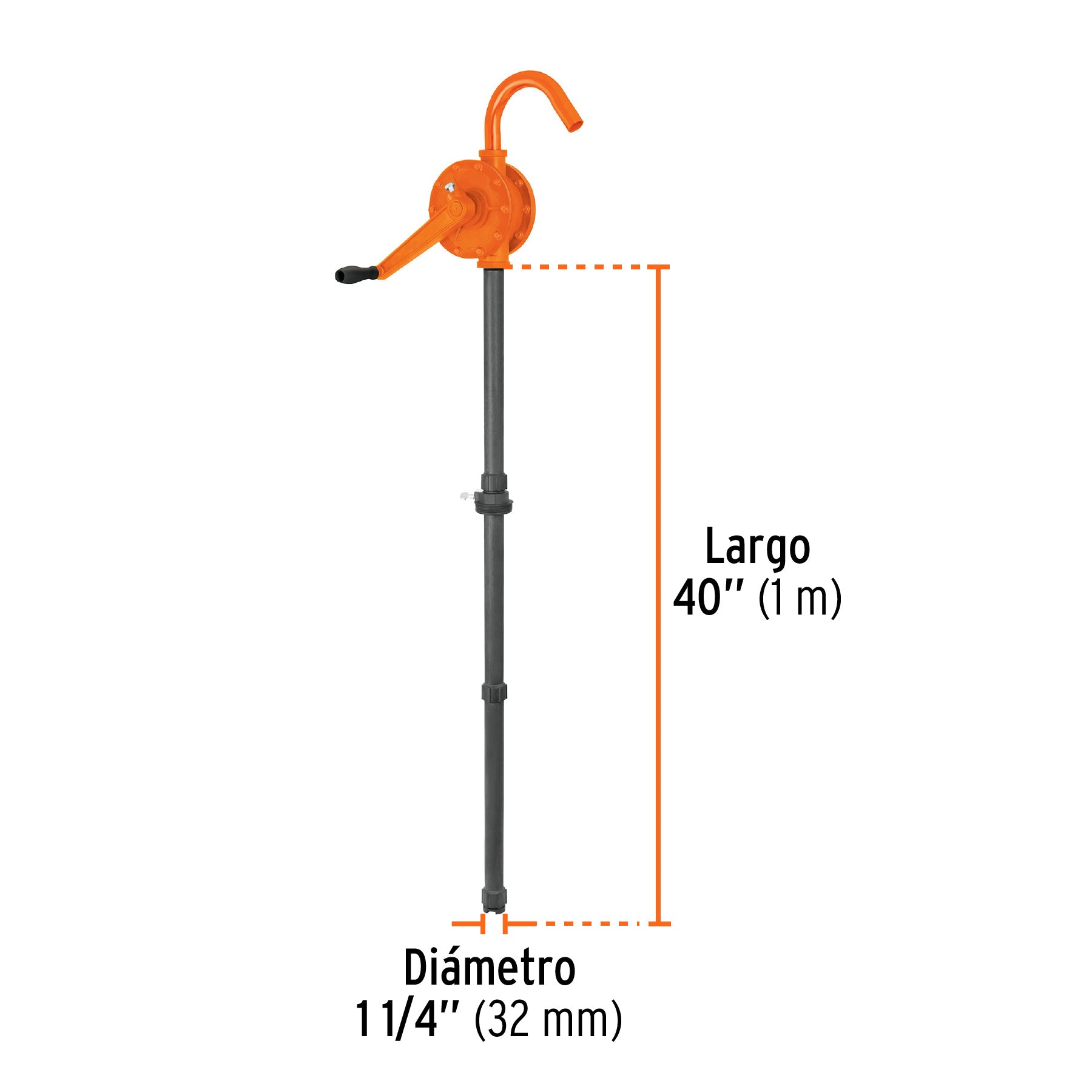 Bomba extractora de ácidos con manivela, TRUPER. Modelo: BOMEX-28