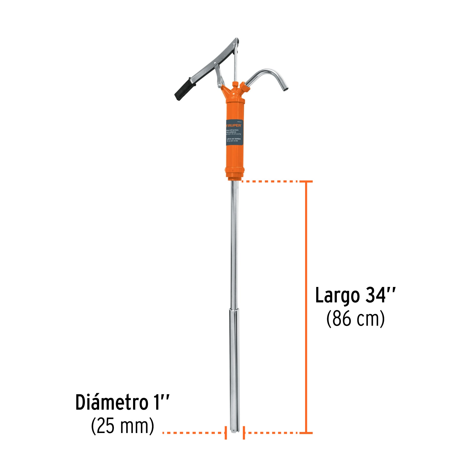 Bomba extractora de aceites con palanca, TRUPER. Modelo: BOMEX-31