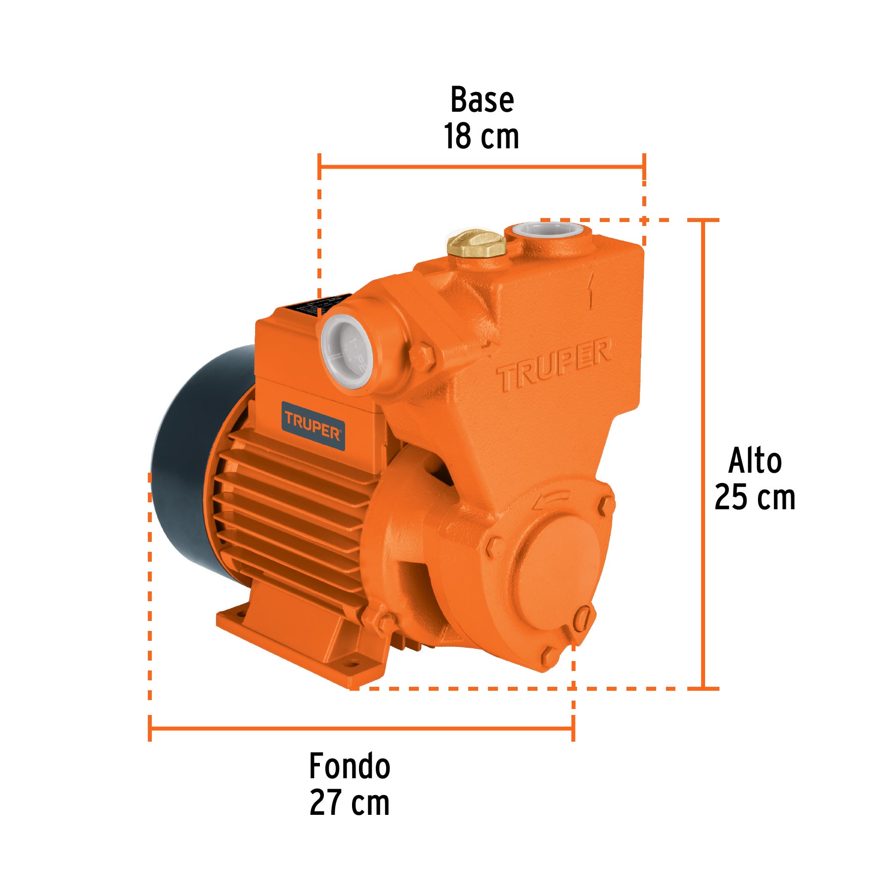 Bomba periférica autocebante 1HP, uso agrícola, TRUPER. Modelo: BOPA-1