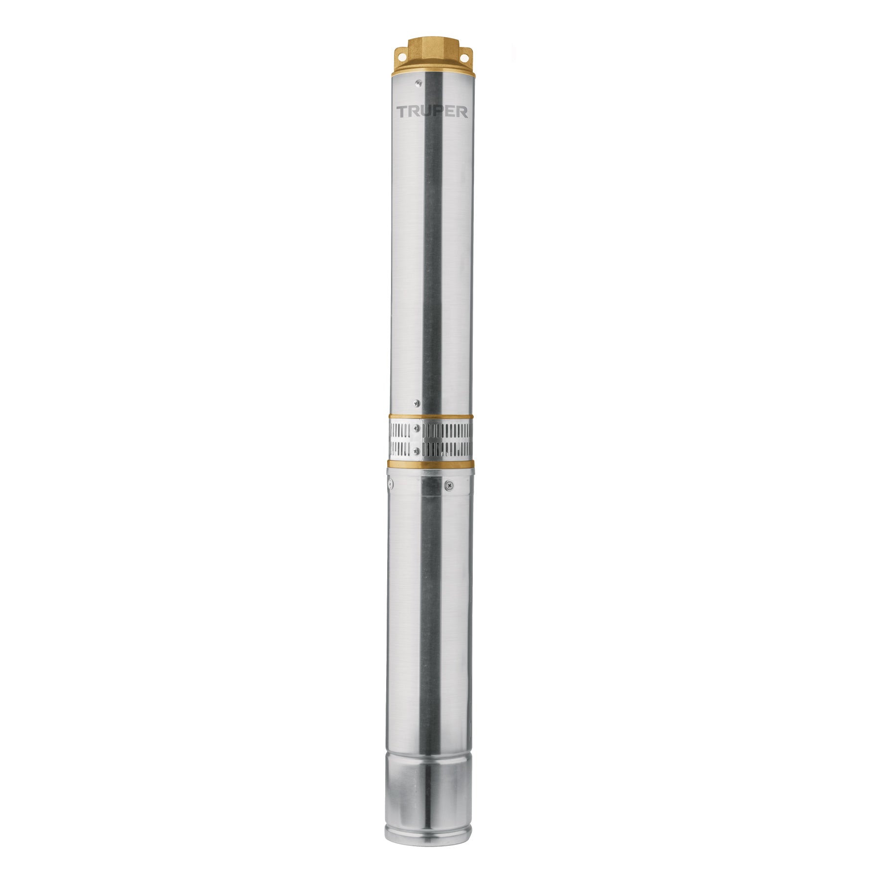 Bomba sumergible tipo bala 4', 1-1/2HP, uso agrícola, TRUPER. Modelo: BOS-1-1/2LM