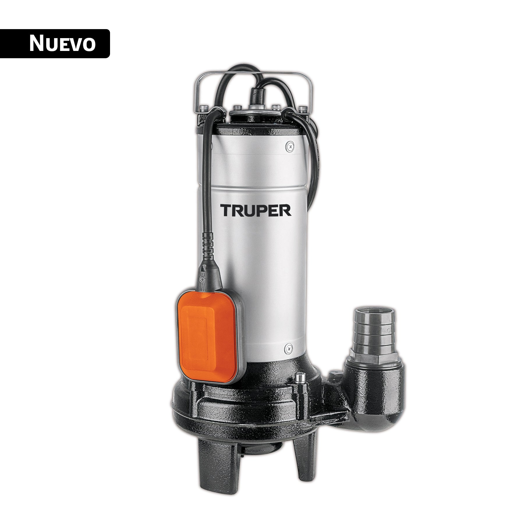 Bomba sumergible acero inox./hierro, a.sucia,1-1/2HP, TRUPER. Modelo: BOS-1-1/2SI