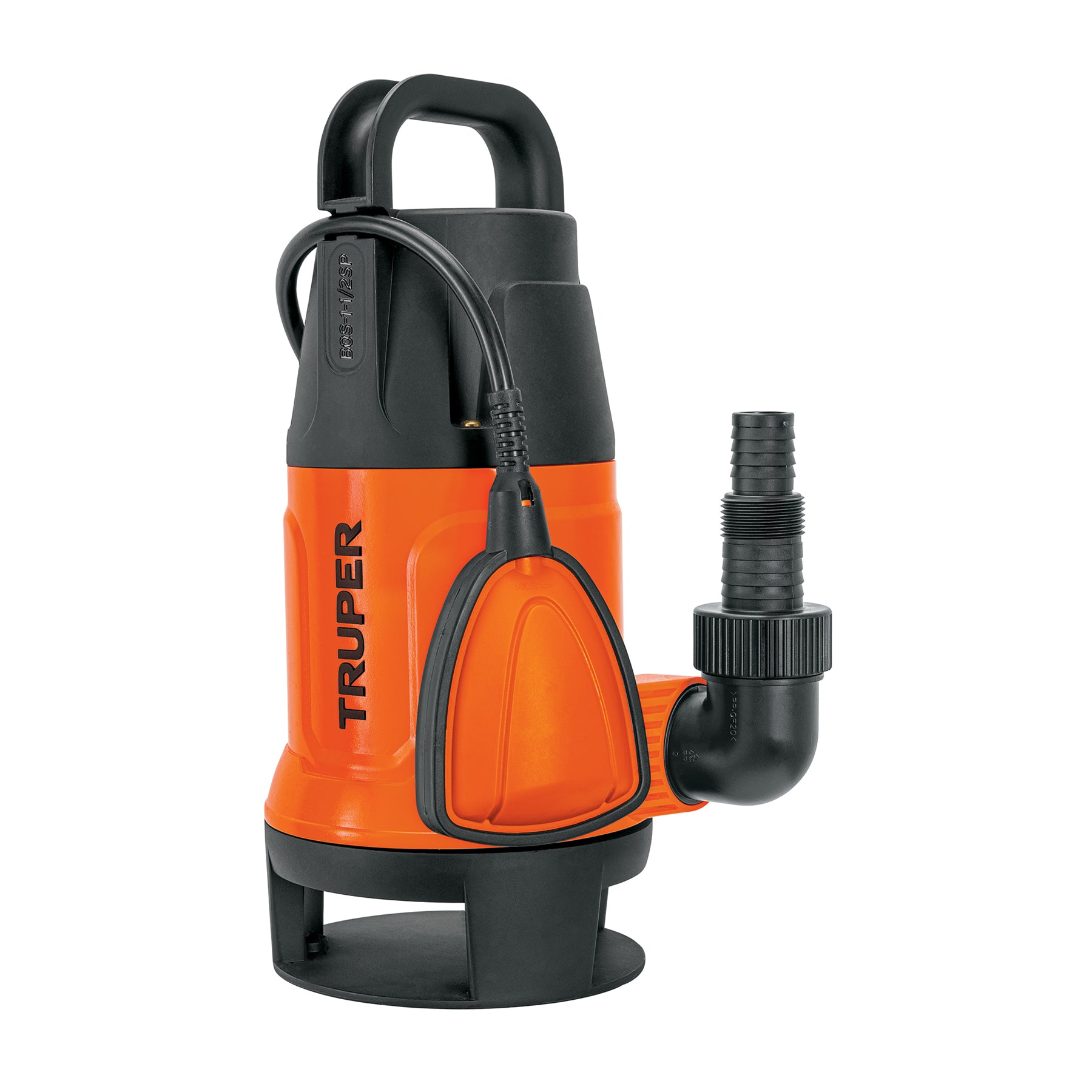 Bomba sumergible plástica, 1-1/2 HP para agua sucia, TRUPER. Modelo: BOS-1-1/2SP