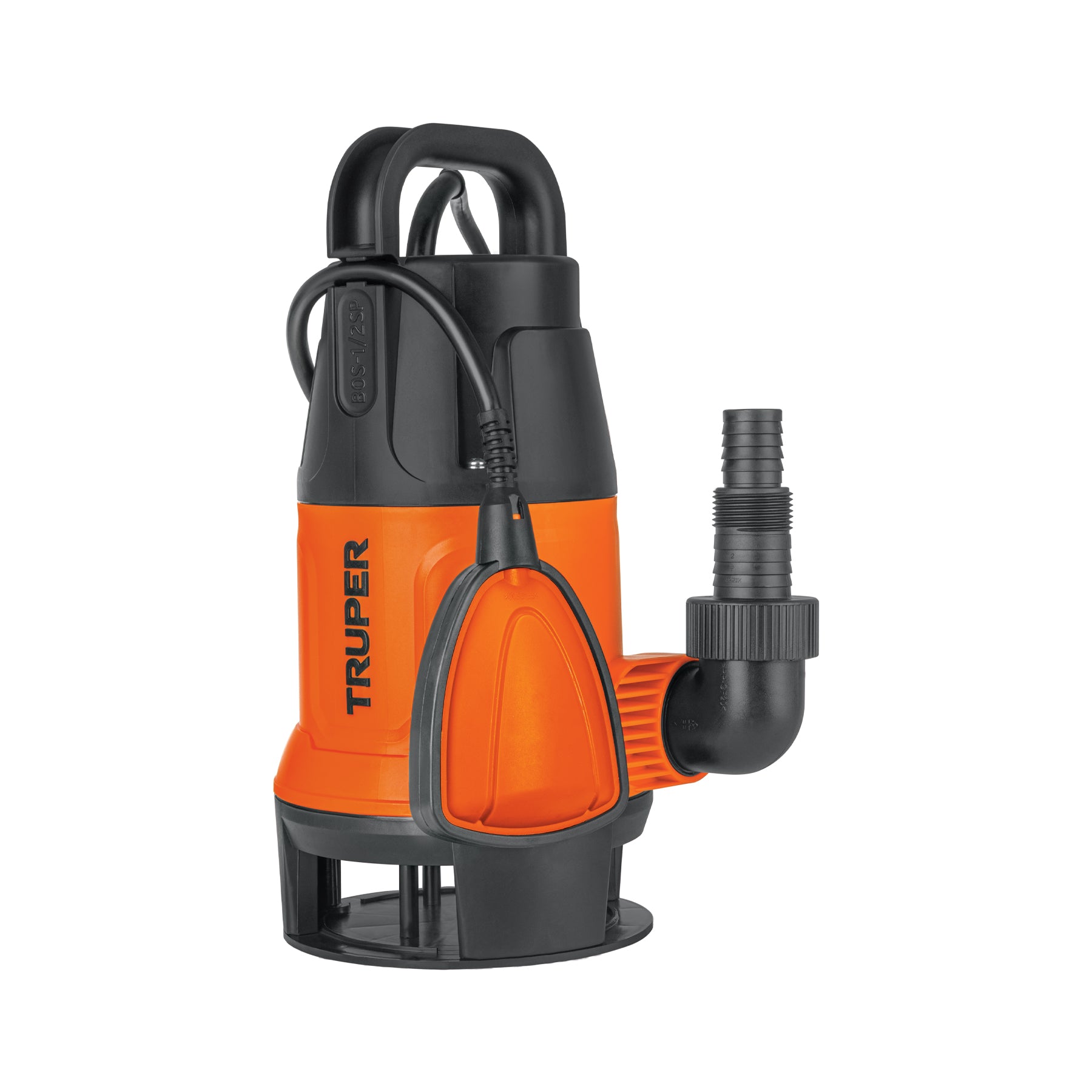 Bomba sumergible plástica, 1/2 HP para agua sucia, TRUPER. Modelo: BOS-1/2SP