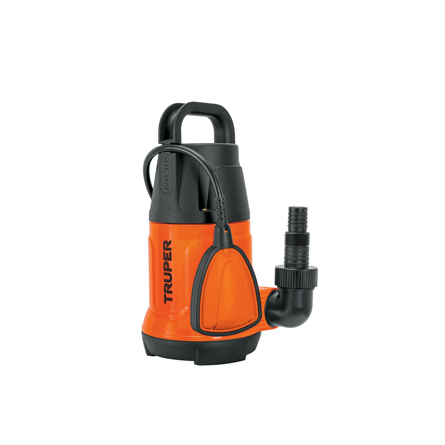 Bomba sumergible plástica, 1 HP para agua limpia, TRUPER. Modelo: BOS-1LP