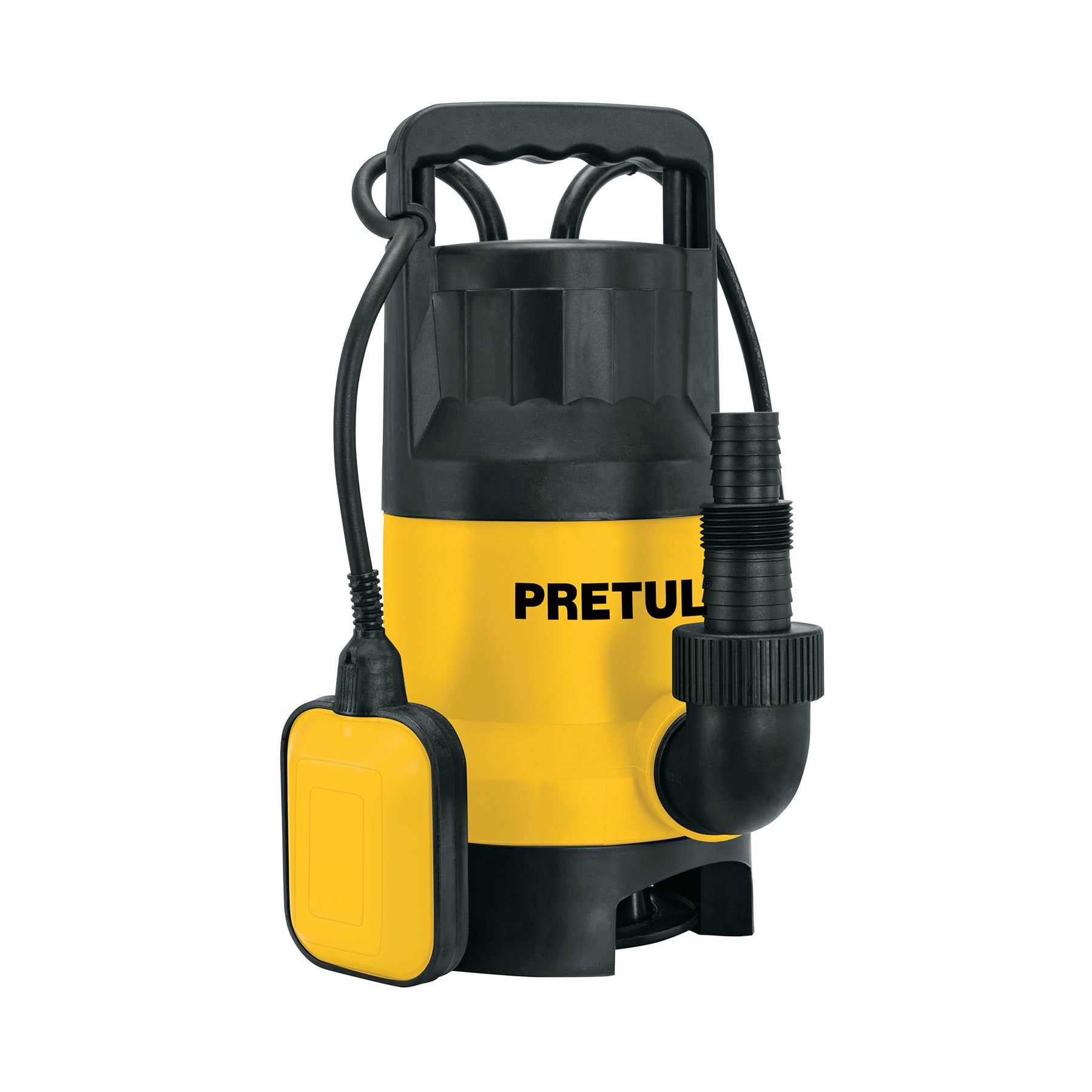 Bomba sumergible plástica, 1 HP para agua sucia, PRETUL. Modelo: BOS-1SPP