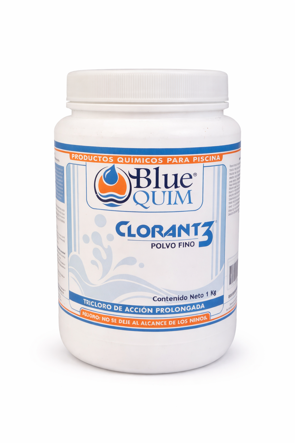 Tricloro en Polvo de acción prolongada (lenta disolucion), Clorant 3, 1 kg Polvo – Marca Blue Quim - Modelo: Clorant3-P1