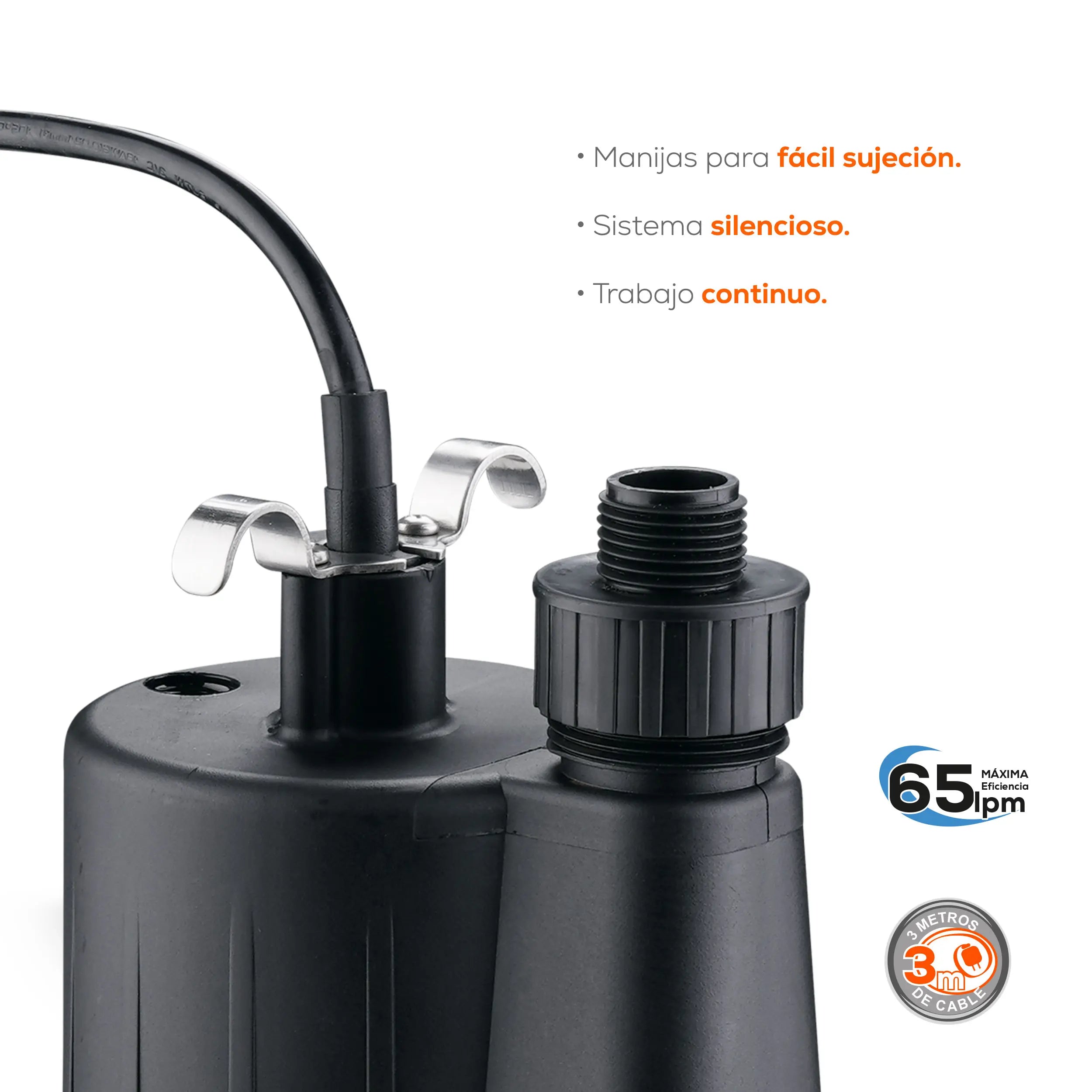 Bomba para fuente y ornato 1/3 HP 127 V monofásico Marca EVANS. Modelo: AQUA250W