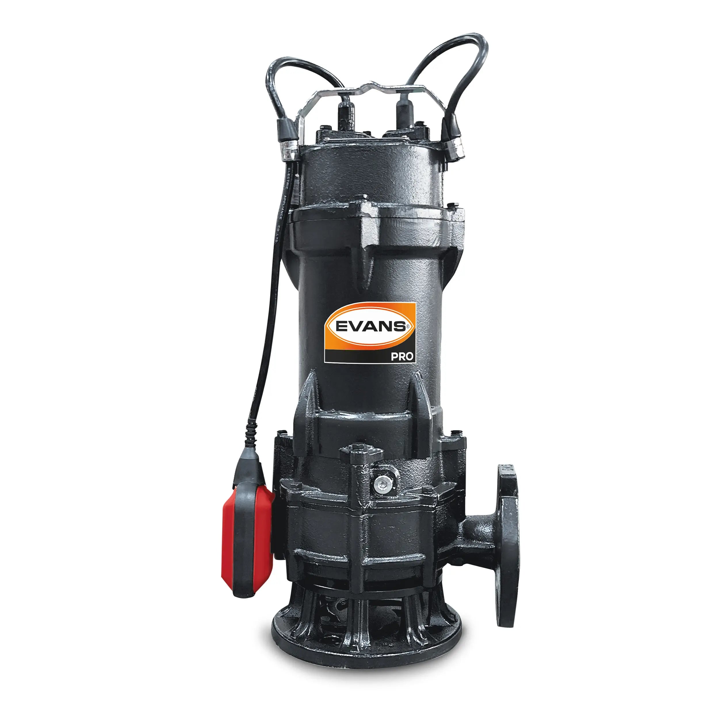 Bomba sumergible para aguas residuales 1 HP 400 LPM 220 V monofásico Marca EVANS. Modelo: BSAR2ME100G-F