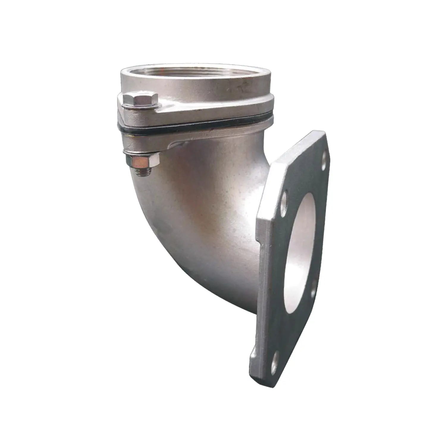 Codo descarga 3" en acero inox. Marca EVANS. Modelo: CDSV3-I
