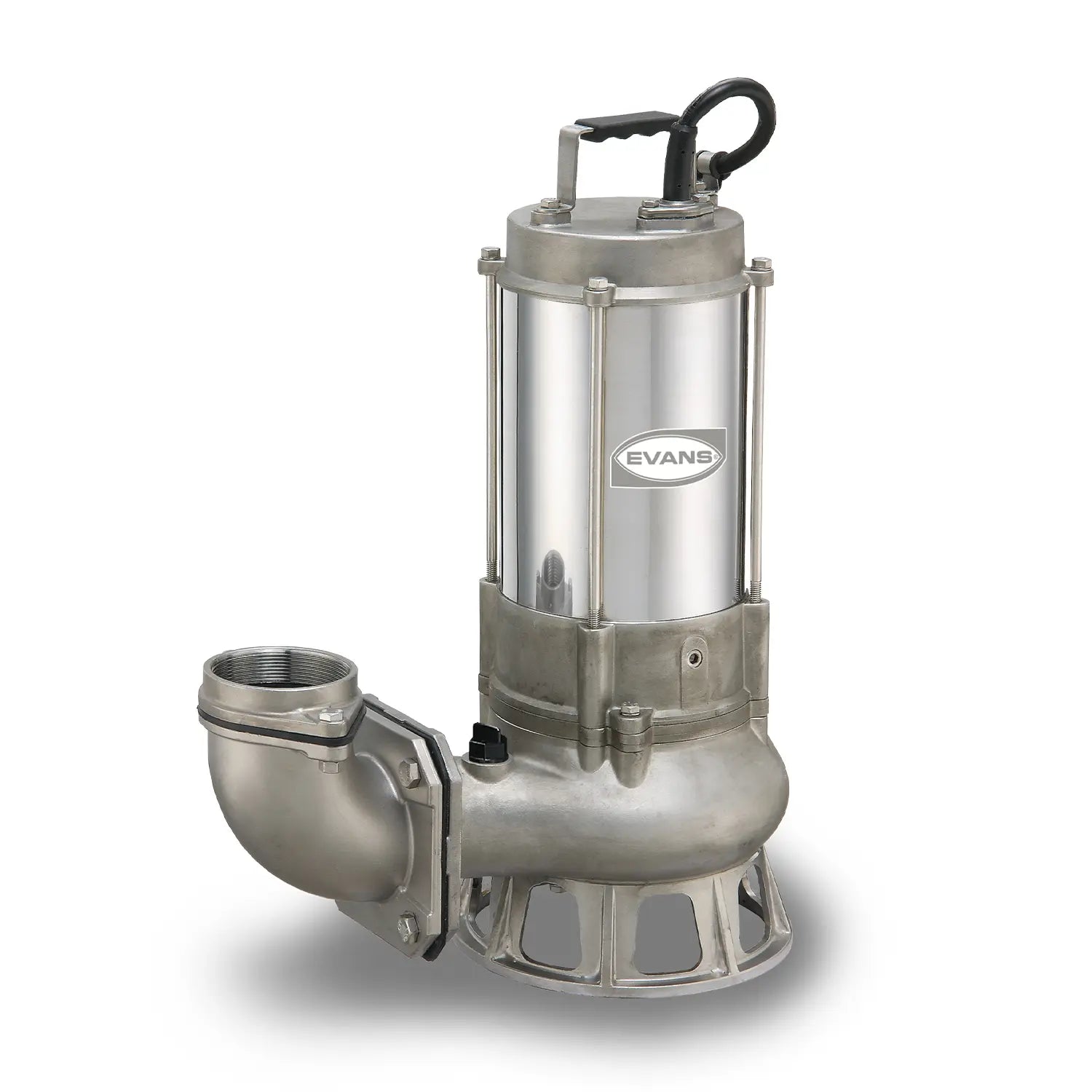 Codo descarga 3" en acero inox. Marca EVANS. Modelo: CDSV3-I