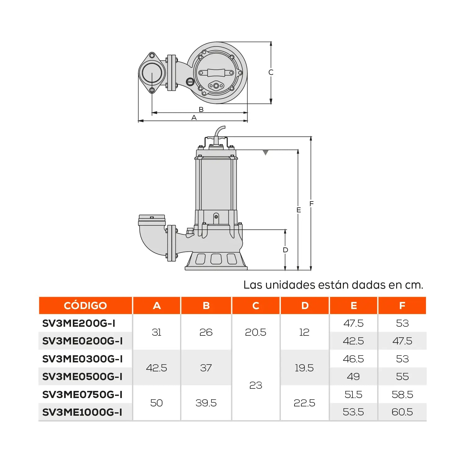 Codo descarga 3" en acero inox. Marca EVANS. Modelo: CDSV3-I
