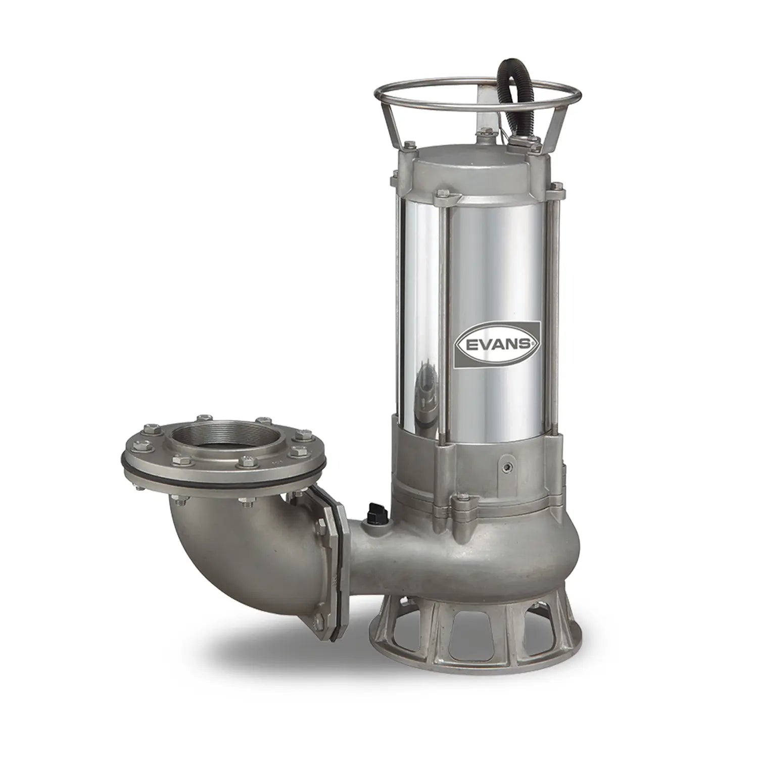 Codo descarga 4" en acero inox. Marca EVANS. Modelo: CDSV4-I