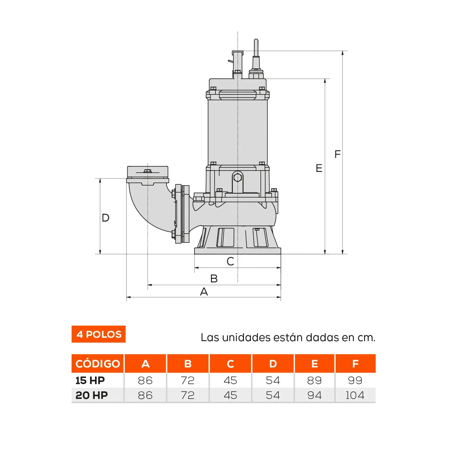 Codo descarga 6" brida ANSI 150. Marca EVANS. Modelo: CDSV6