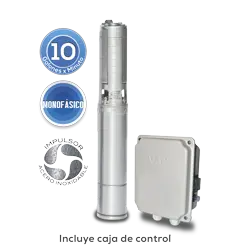Equipo de Riego 10GPM Inox 0.5HP 1/2 HP 85 LPM 220 V monofásico Marca EVANS. Modelo: SD410ME050G3I