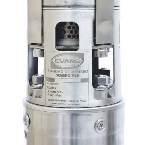 Equipo de Riego 18GPM Inox 2HP 105 LPM 220 V monofásico Marca EVANS. Modelo: SD418ME200G3I