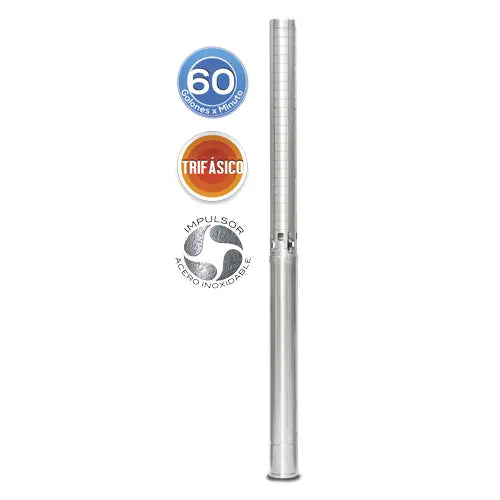 Equipo de Riego 60GPM Inox 3HP 400 LPM 220 V trifásico Marca EVANS. Modelo: SD460ME0300GI