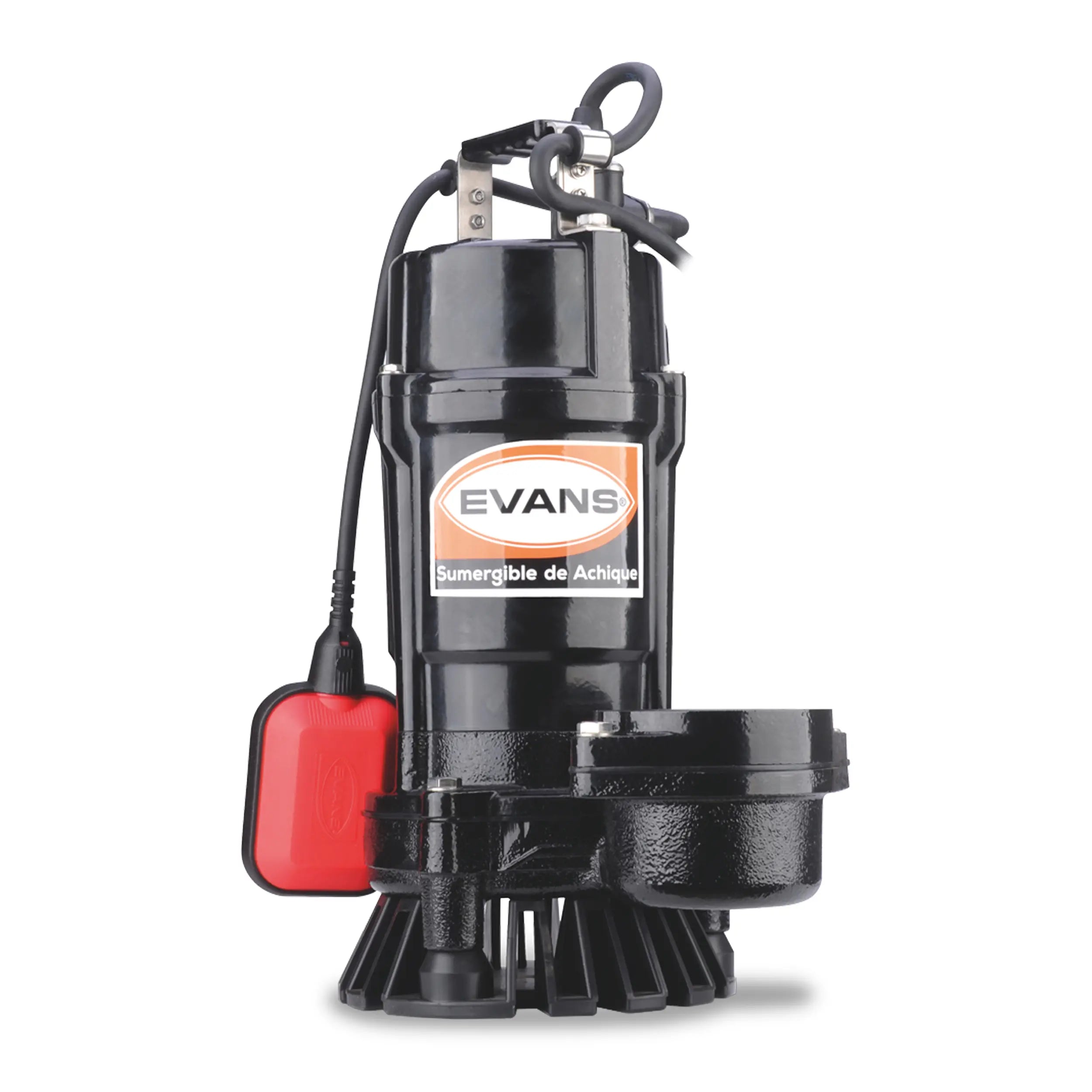 Bomba sumergible para aguas residuales 1 HP 220 V monofásico 150 LPM Marca EVANS. Modelo: SE3ME100G-F