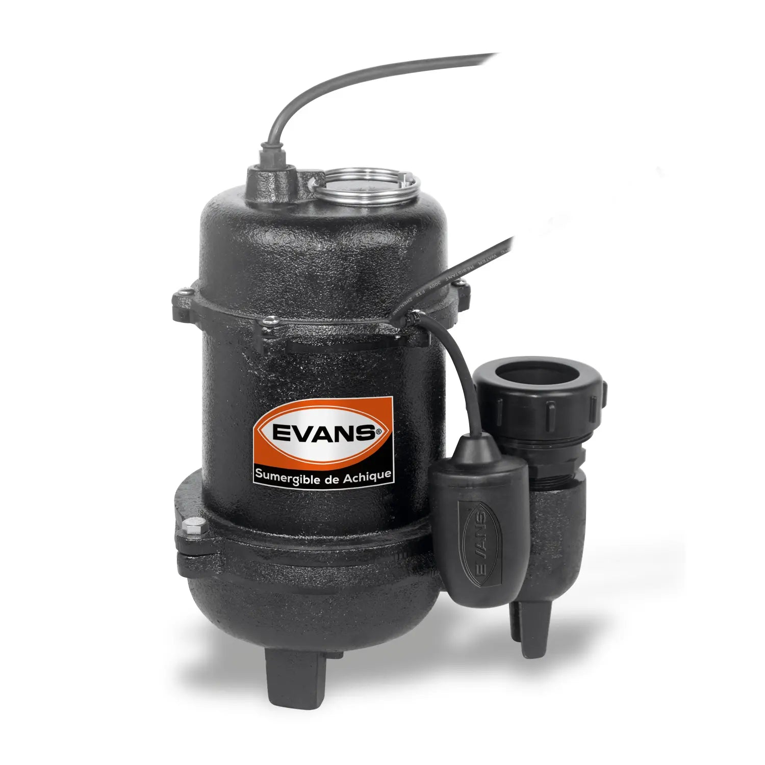 Bomba sumergible para aguas residuales 1 HP 570 LPM 115 V monofásico Marca EVANS. Modelo: SSN2ME100
