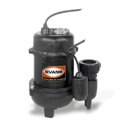 Bomba sumergible para aguas residuales 1 HP 570 LPM 115 V monofásico Marca EVANS. Modelo: SSN2ME100