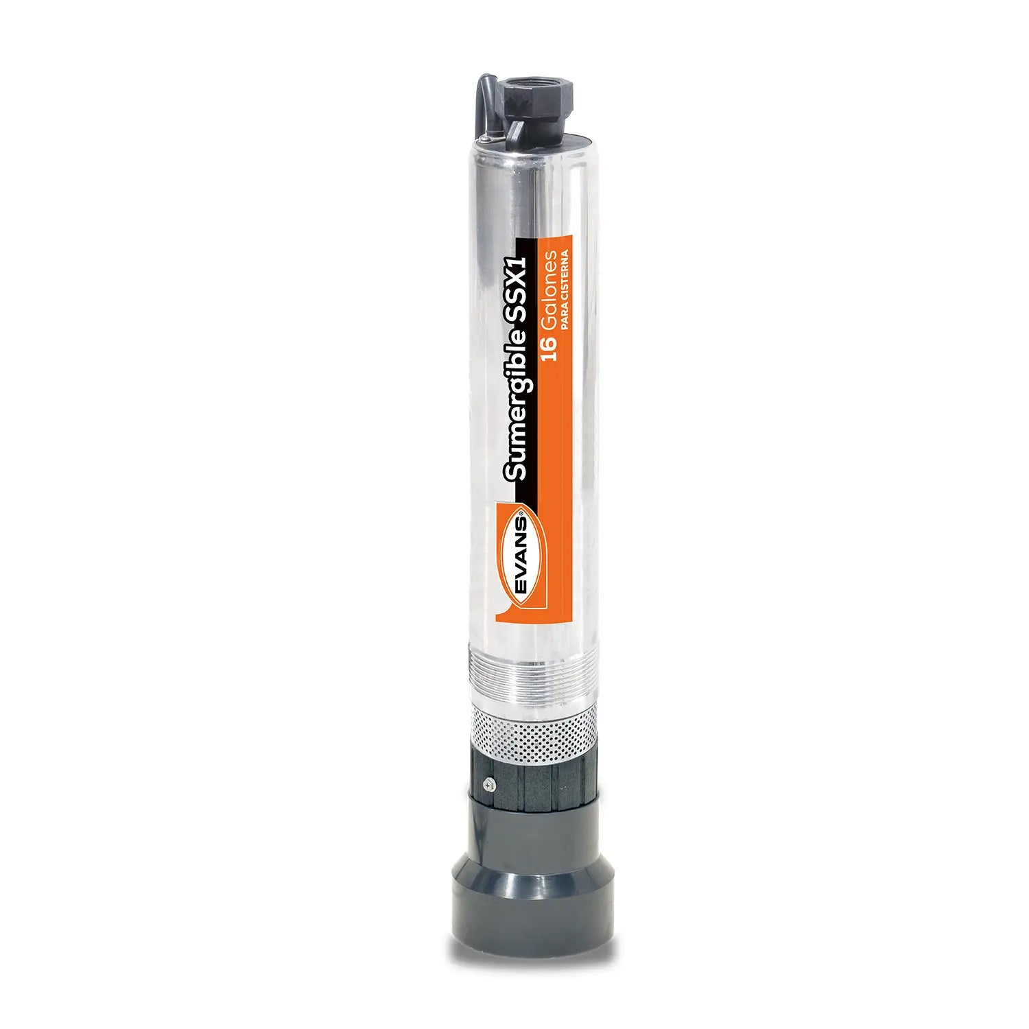 Bomba sumergible para cisterna 1 HP 115 LPM 220 V trifásico Marca EVANS. Modelo: SSX1ME0100G