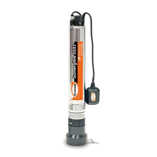 Bomba sumergible para cisterna 1 HP 115 V monofásico Marca EVANS. Modelo: SSX1ME100F2C-F