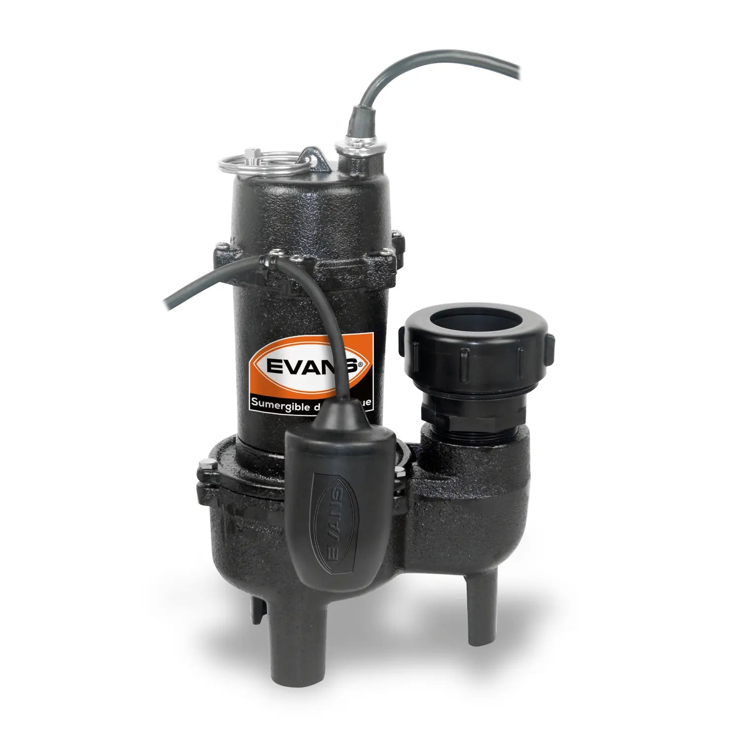 Bomba sumergible para aguas residuales 1/2 HP 200 LPM 115 V monofásico Marca EVANS. Modelo: SV2ME040