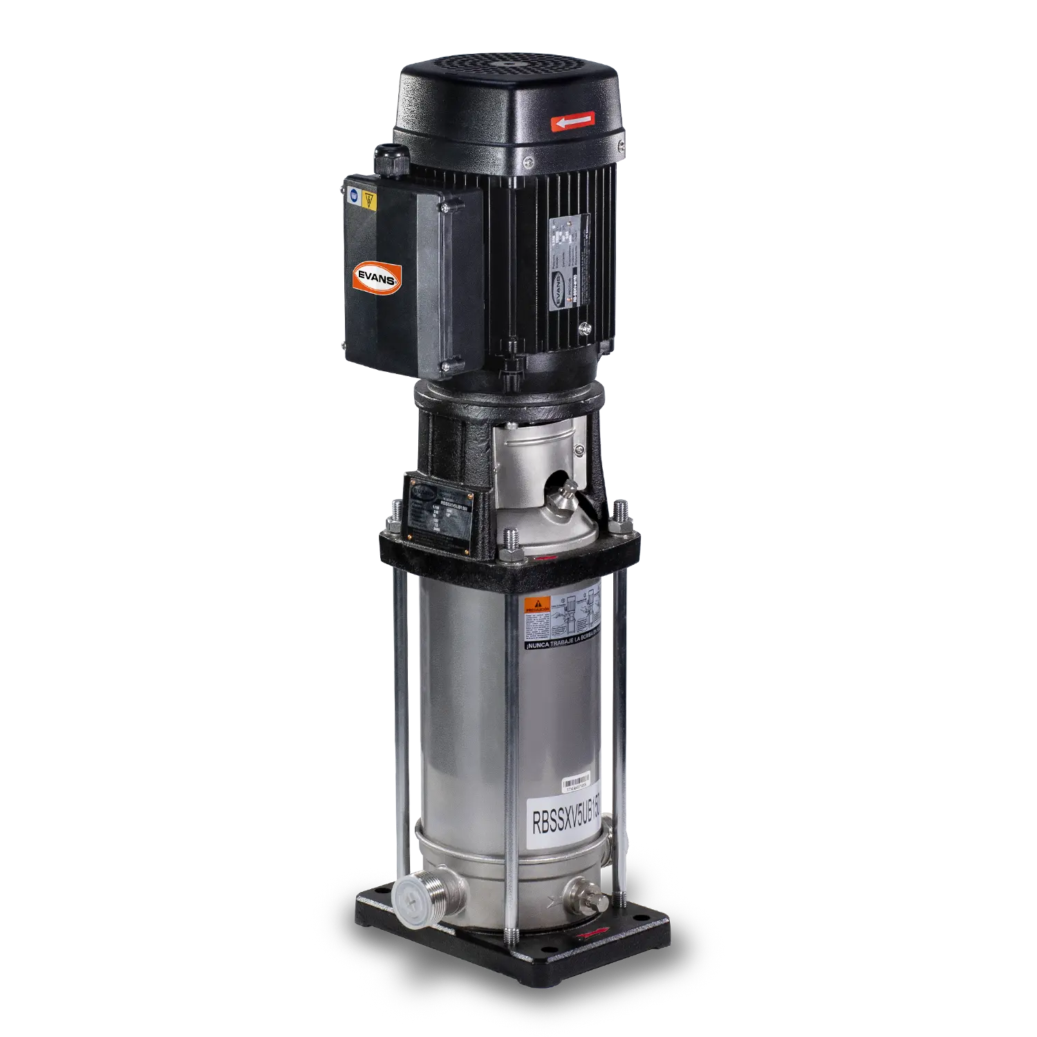 Bomba multietapas 1.5 HP 75 LPM 115/220 V monofásico Marca EVANS. Modelo: SSXV5ME150I
