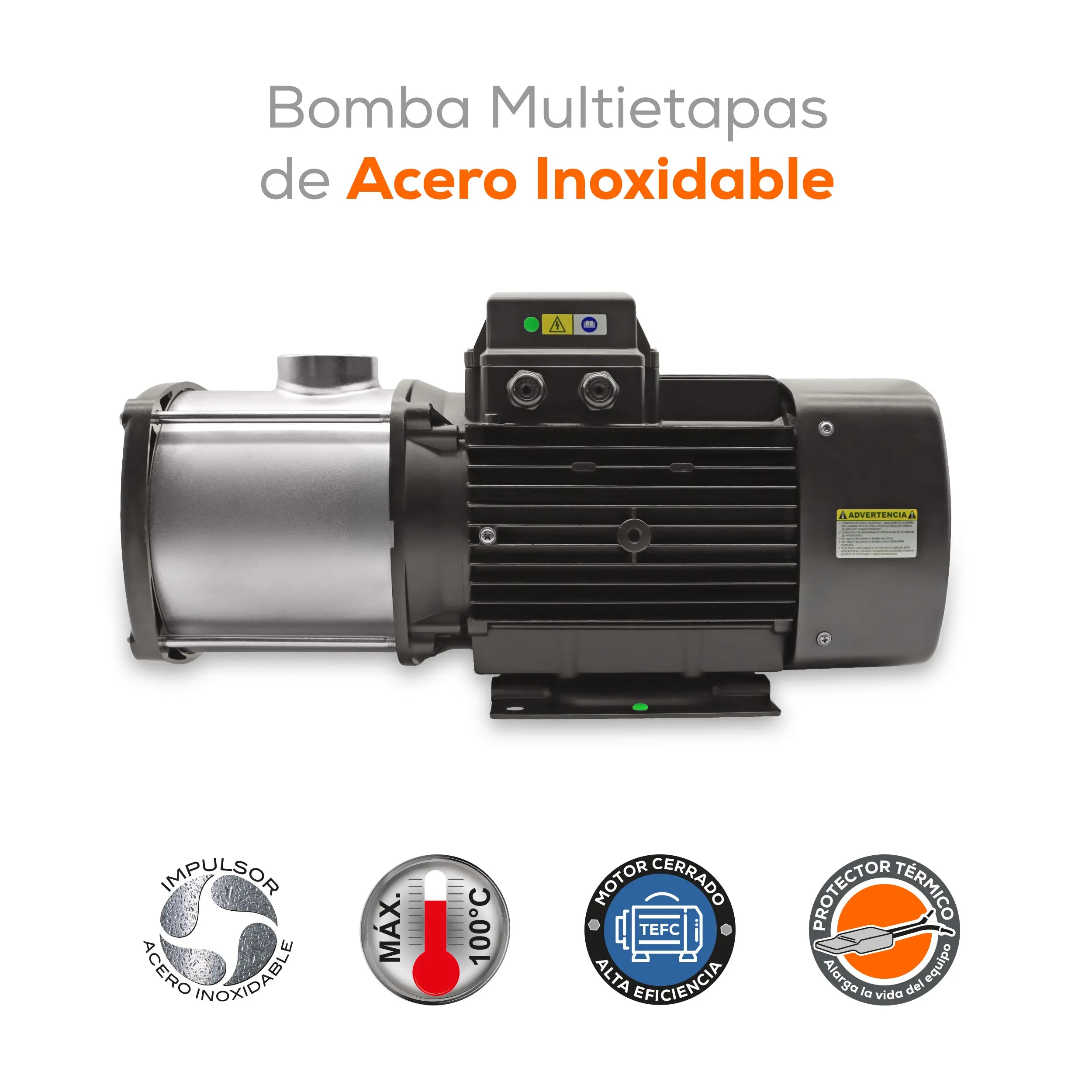 Bomba multietapas 3/4 HP 105 LPM 115/220 V monofásico Marca EVANS. Modelo: SXH15ME075