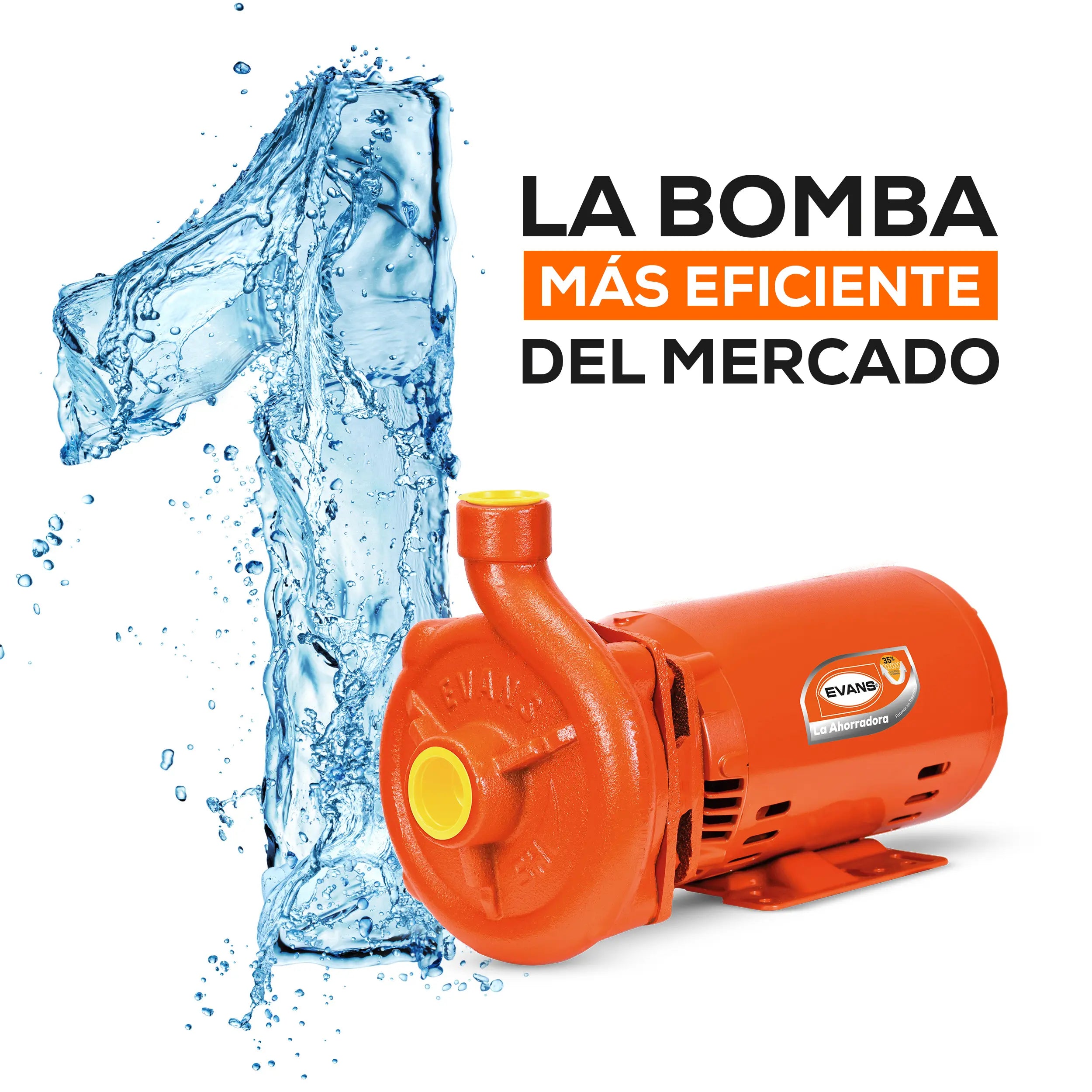 Bomba centrífuga 2 HP 275 LPM 220/440 V trifásico Marca EVANS. Modelo: 5HME0200A