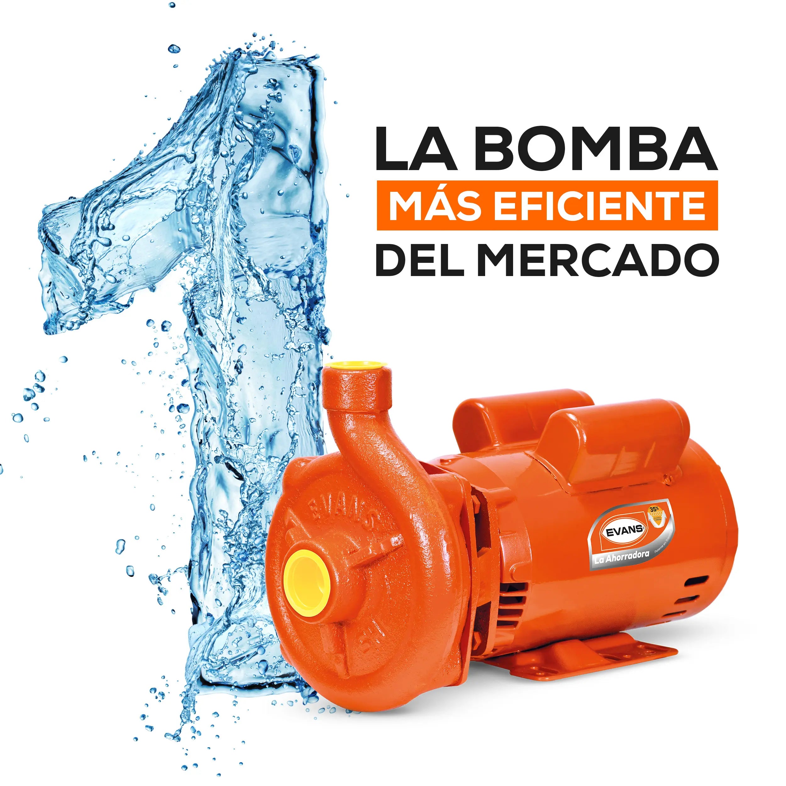 Bomba centrífuga 2 HP 275 LPM 127/220 V monofásico Marca EVANS. Modelo: 5HME200
