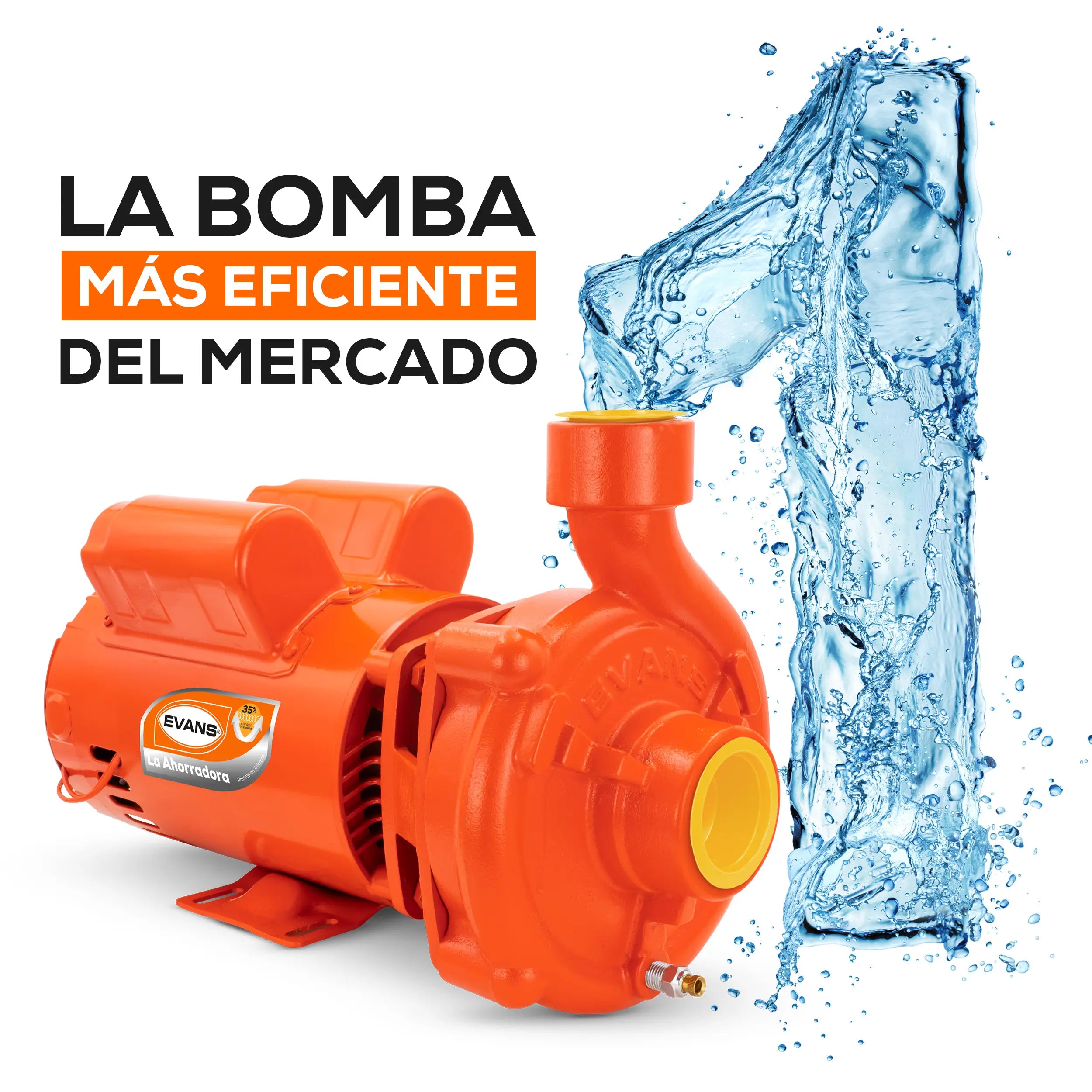 Bomba centrífuga 3 HP 460 LPM 220 V monofásico Marca EVANS. Modelo: 6HME300