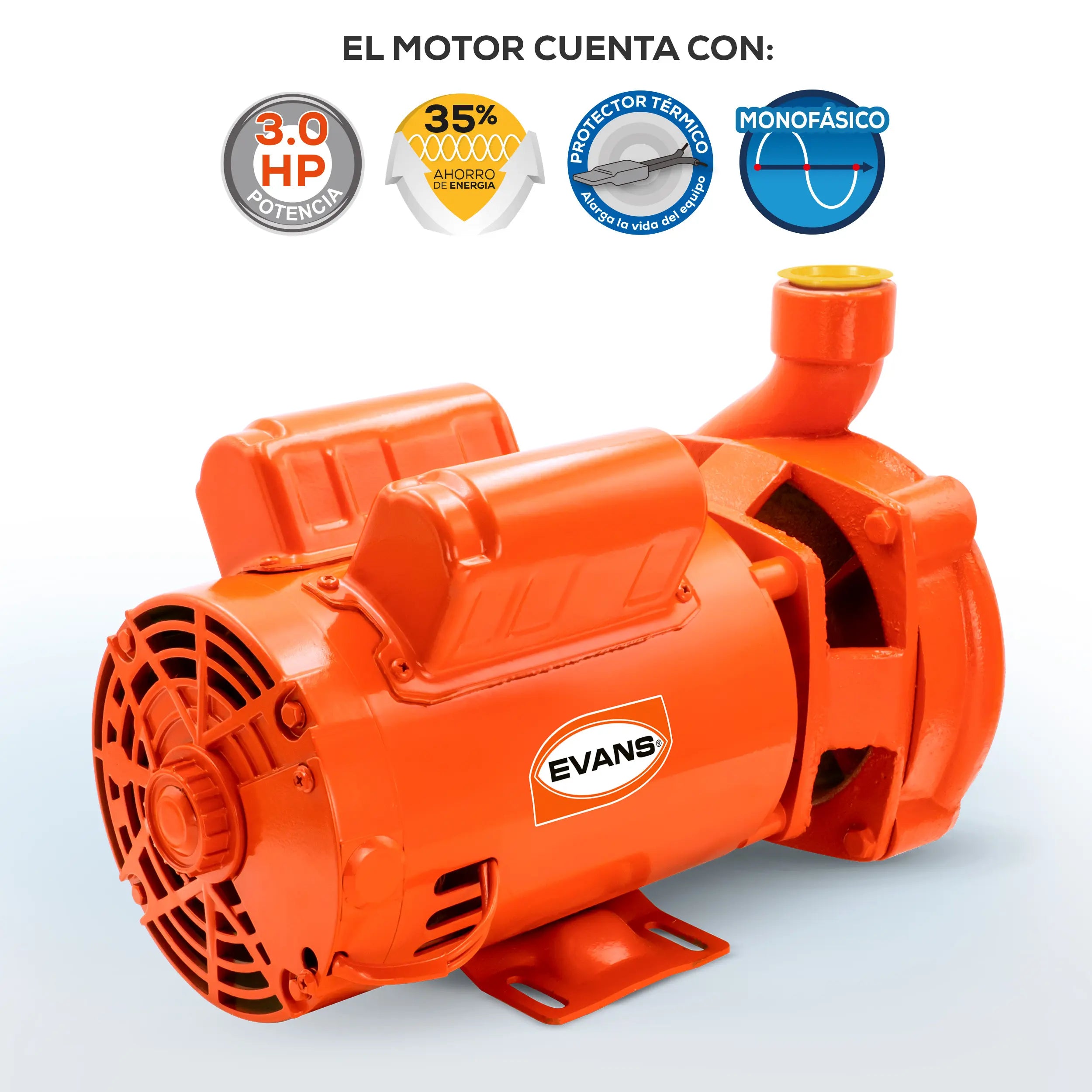 Bomba centrífuga 3 HP 460 LPM 220 V monofásico Marca EVANS. Modelo: 6HME300
