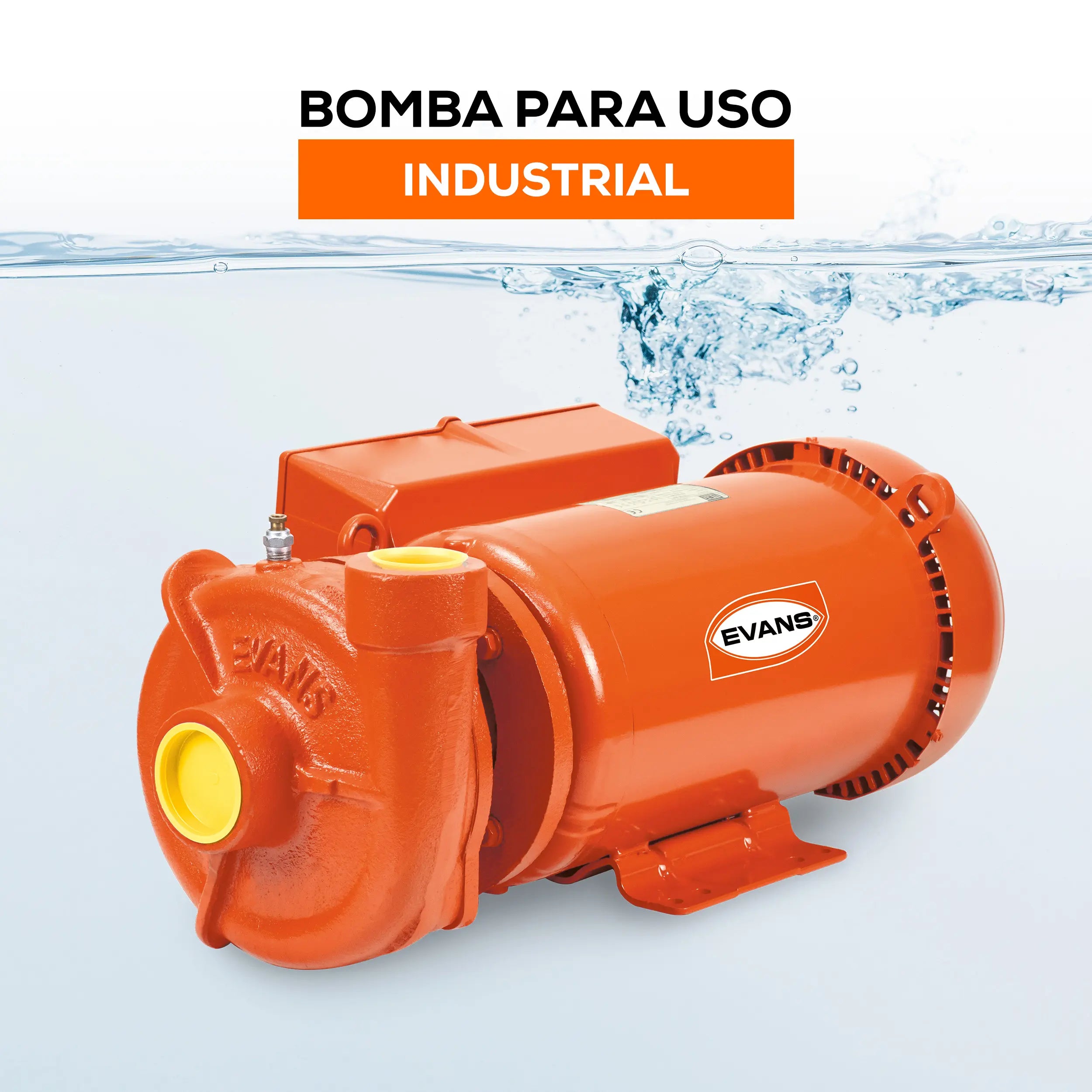 Bomba centrífuga 5 HP 1020 LPM 220 V monofásico Marca EVANS. Modelo: 6IME500
