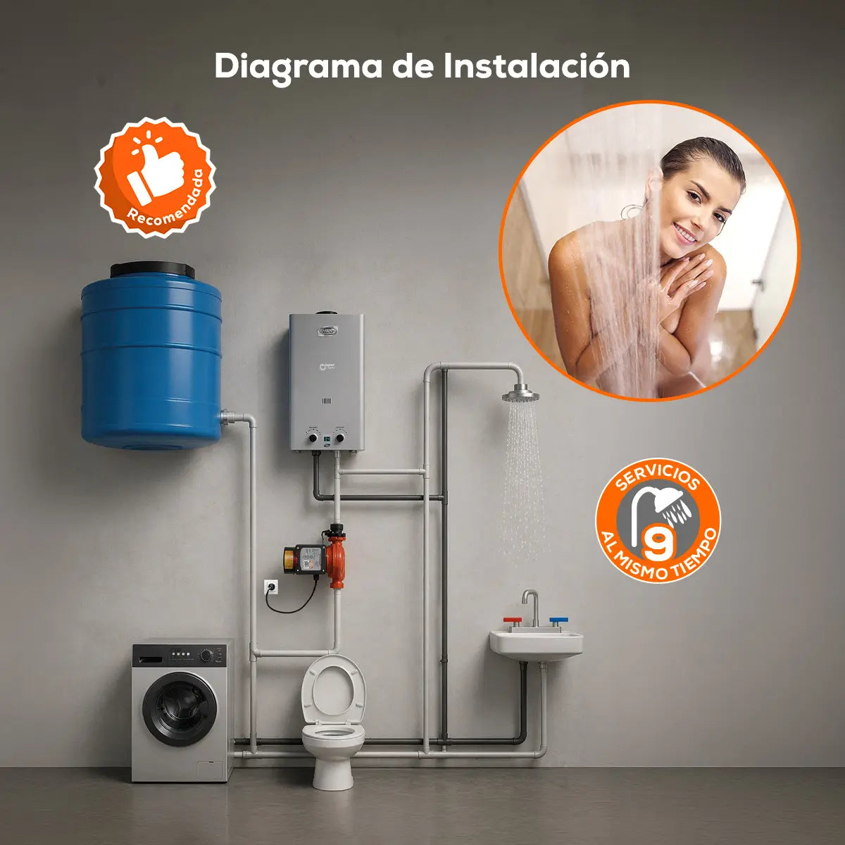 Bomba presurizadora 0.8 HP 93 LPM 115 V monofásico Marca EVANS. Modelo: BP600W-A