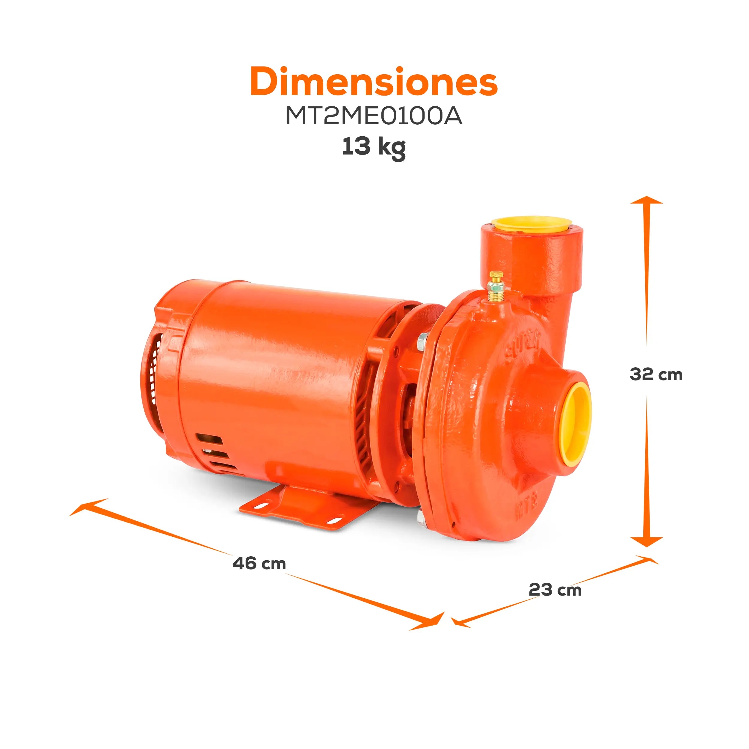 Bomba centrífuga 1 HP 450 LPM 220 V trifásico Marca EVANS. Modelo: MT2ME0100A