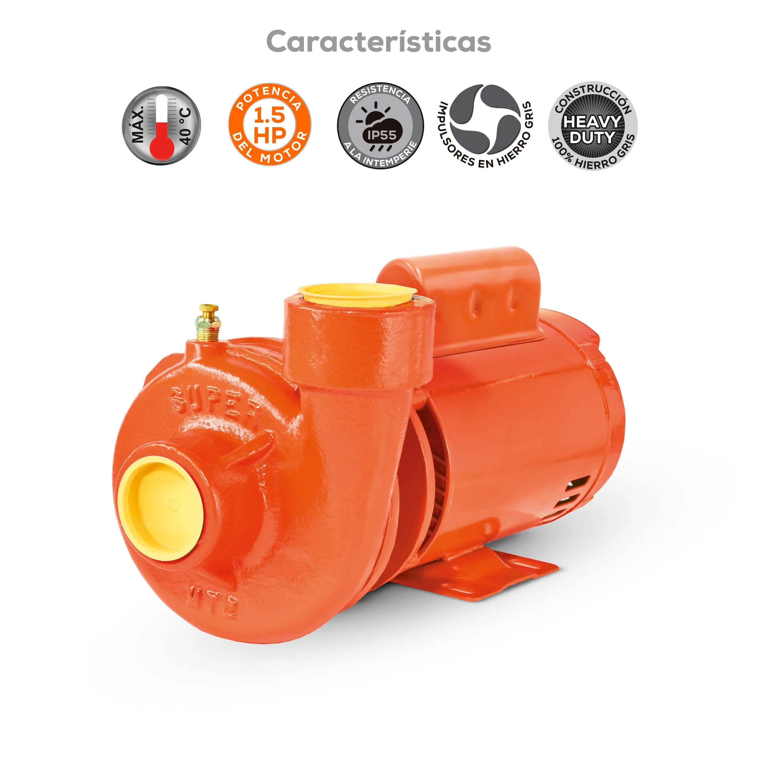 Bomba centrífuga 1.5 HP 510 LPM 220/440 V trifásico Marca EVANS. Modelo: MT2ME0150A