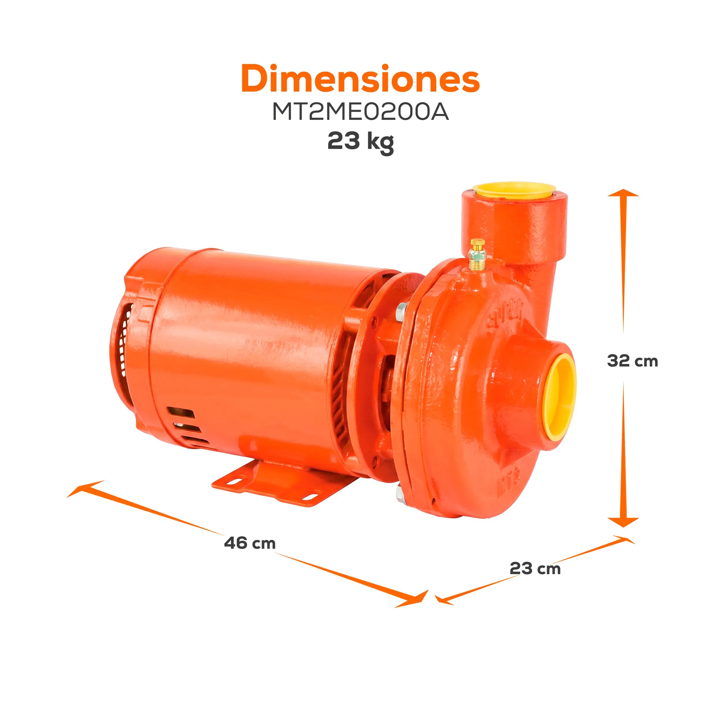 Bomba centrífuga 2 HP 580 LPM 220/440 V trifásico Marca EVANS. Modelo: MT2ME0200A