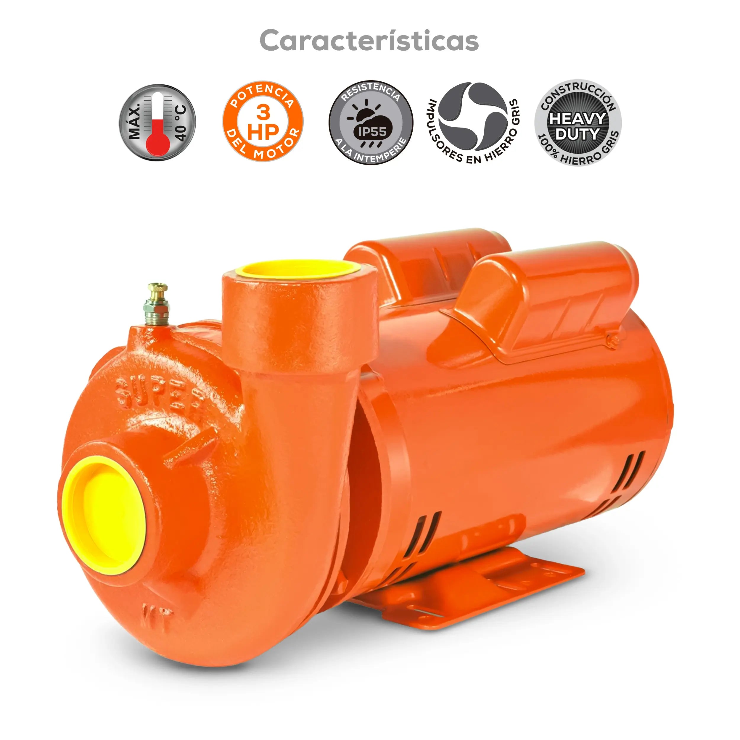 Bomba centrífuga 3 HP 623 LPM 220/440 V trifásico Marca EVANS. Modelo: MT2ME0300A