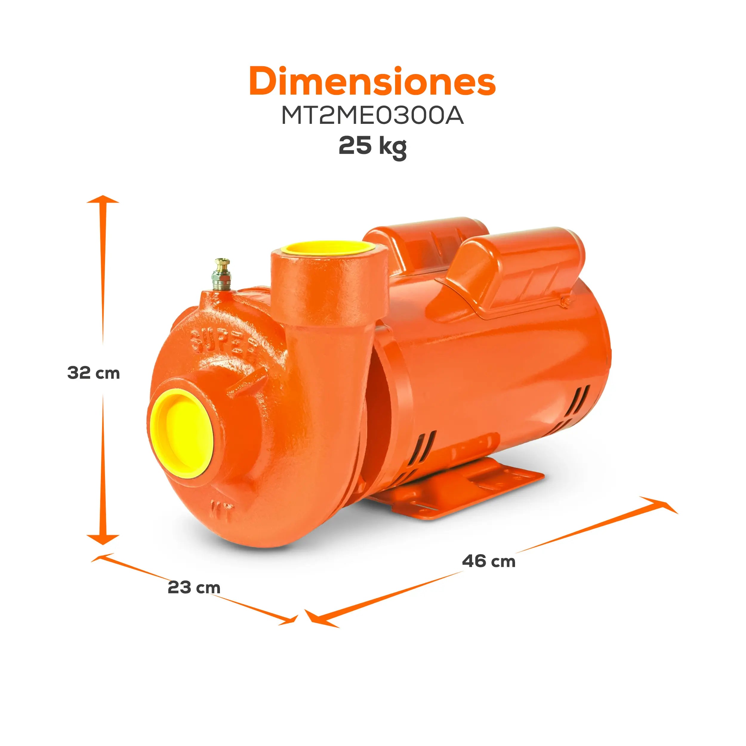 Bomba centrífuga 3 HP 623 LPM 220/440 V trifásico Marca EVANS. Modelo: MT2ME0300A