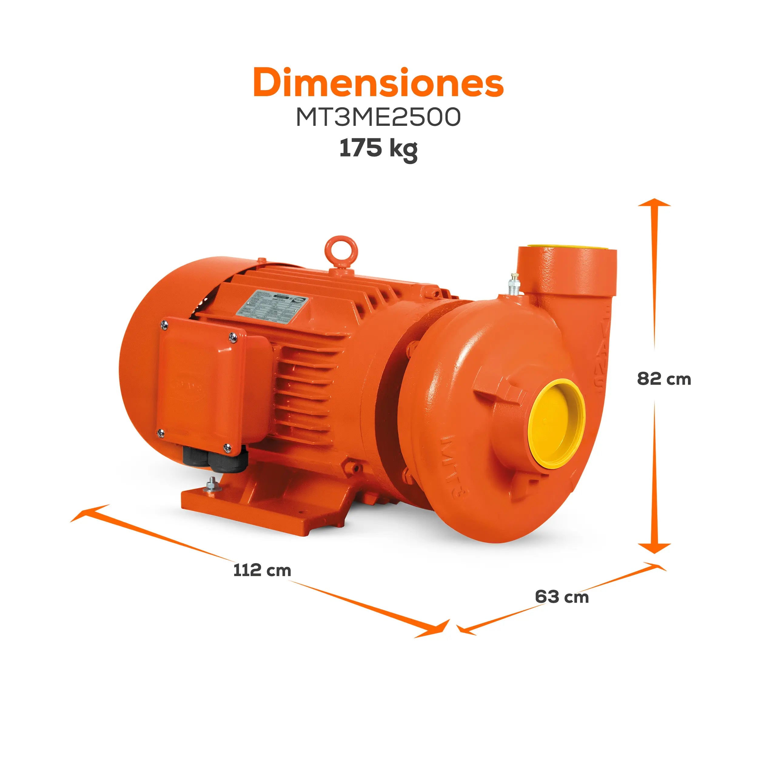 Bomba centrífuga 25 HP 220/440 V trifásico Marca EVANS. Modelo: MT3ME2500