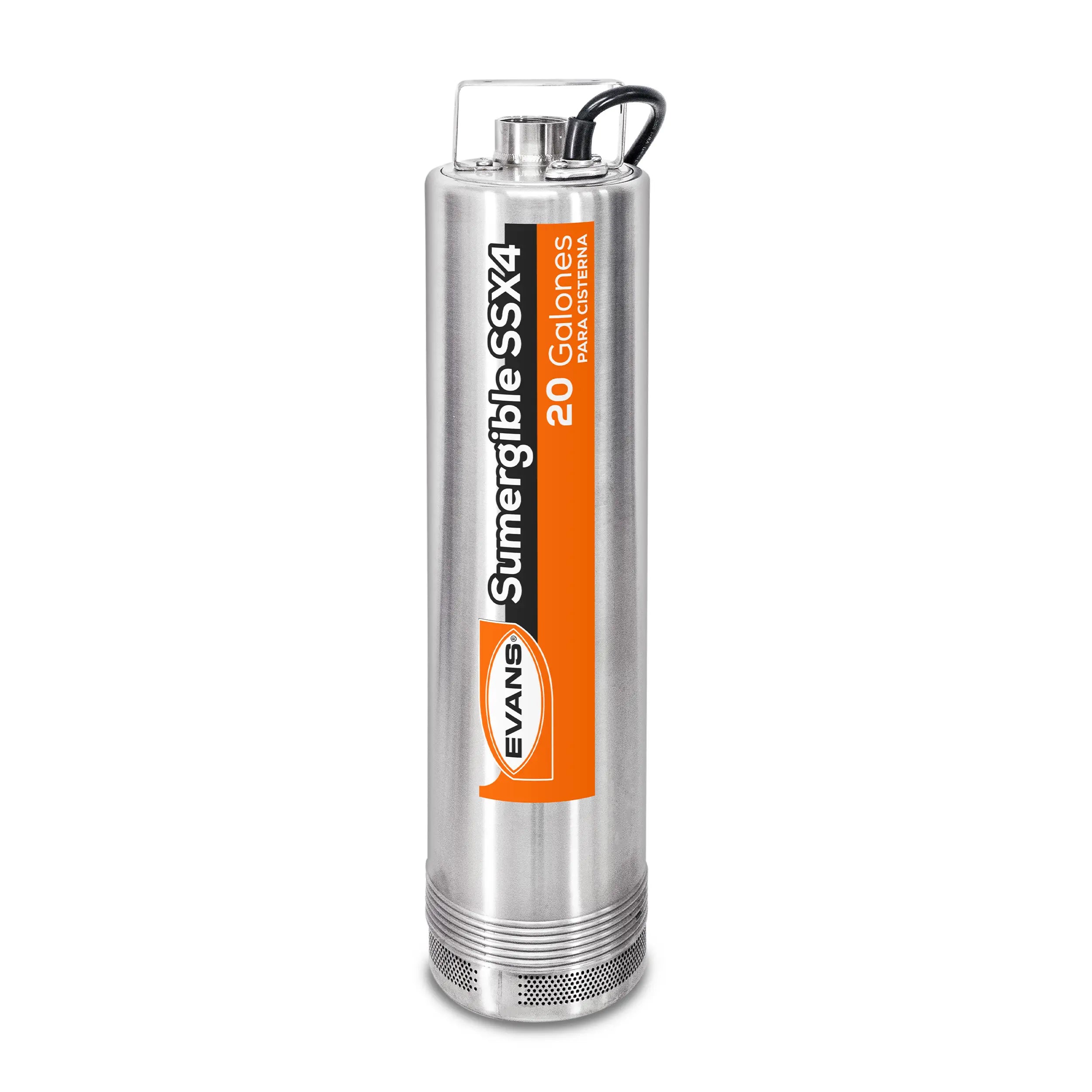 Bomba sumergible para cisterna 1.5 HP 220 V trifásico Marca EVANS. Modelo: SSX4ME0150G-I