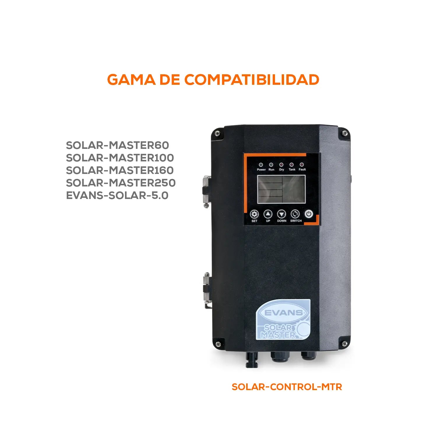 Caja de Protecciones SolarMaster Marca EVANS. Modelo: AB-CP-MASTER