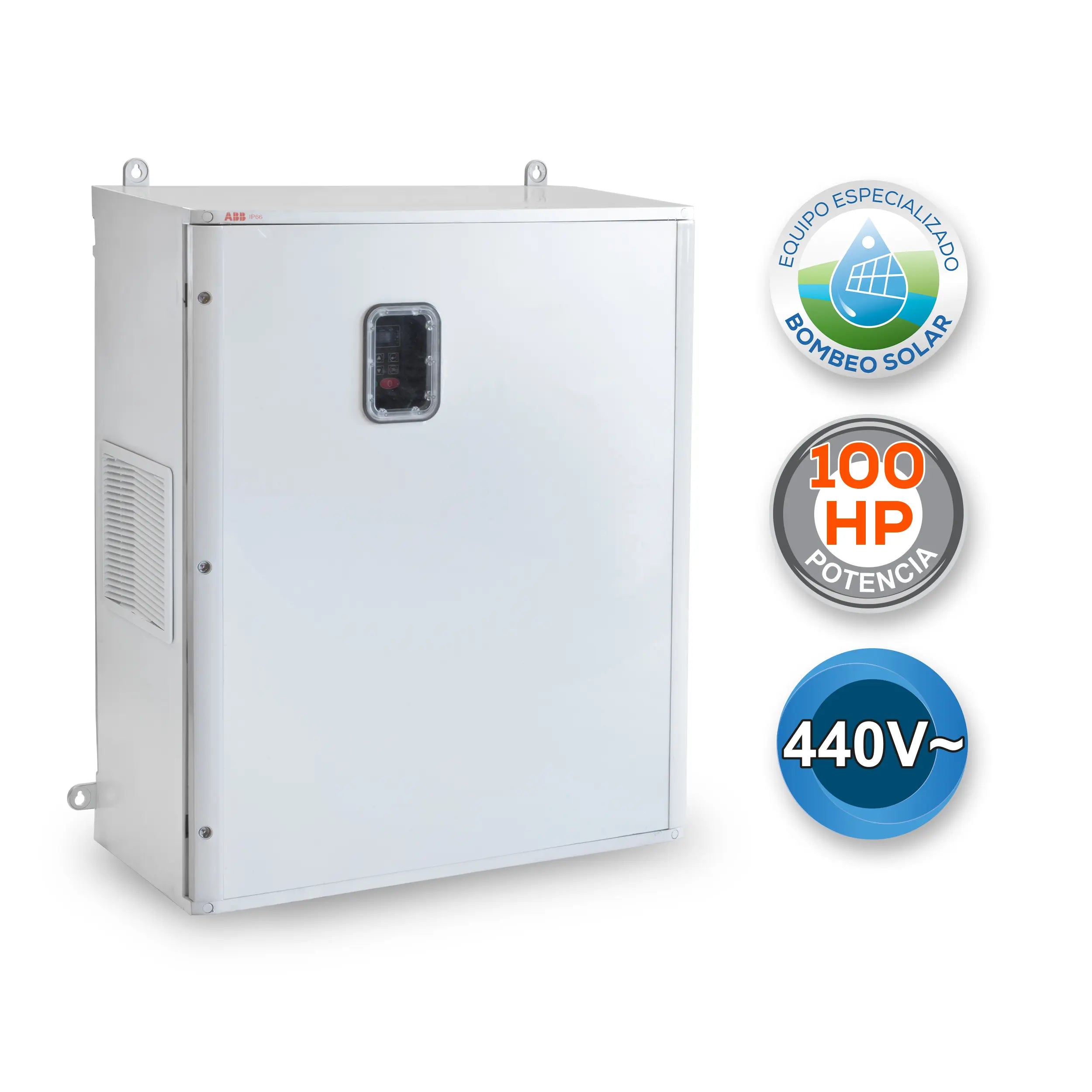 Gabinete Bombeo Solar 100HP 440V Marca EVANS. Modelo: AB-GBS100H-500M