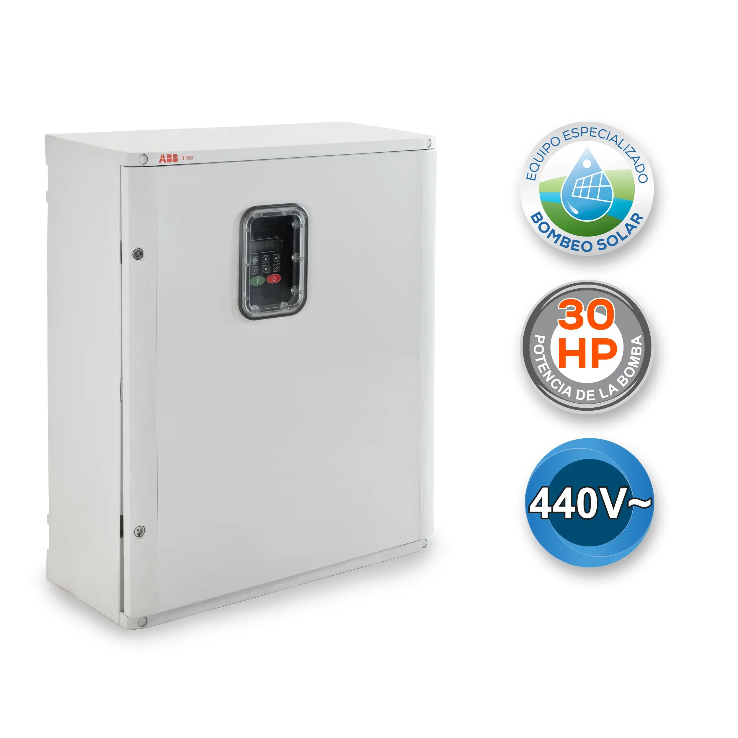 Gabinete Bombeo Solar 30 HP 440V Marca EVANS. Modelo: AB-GBS30H-50M