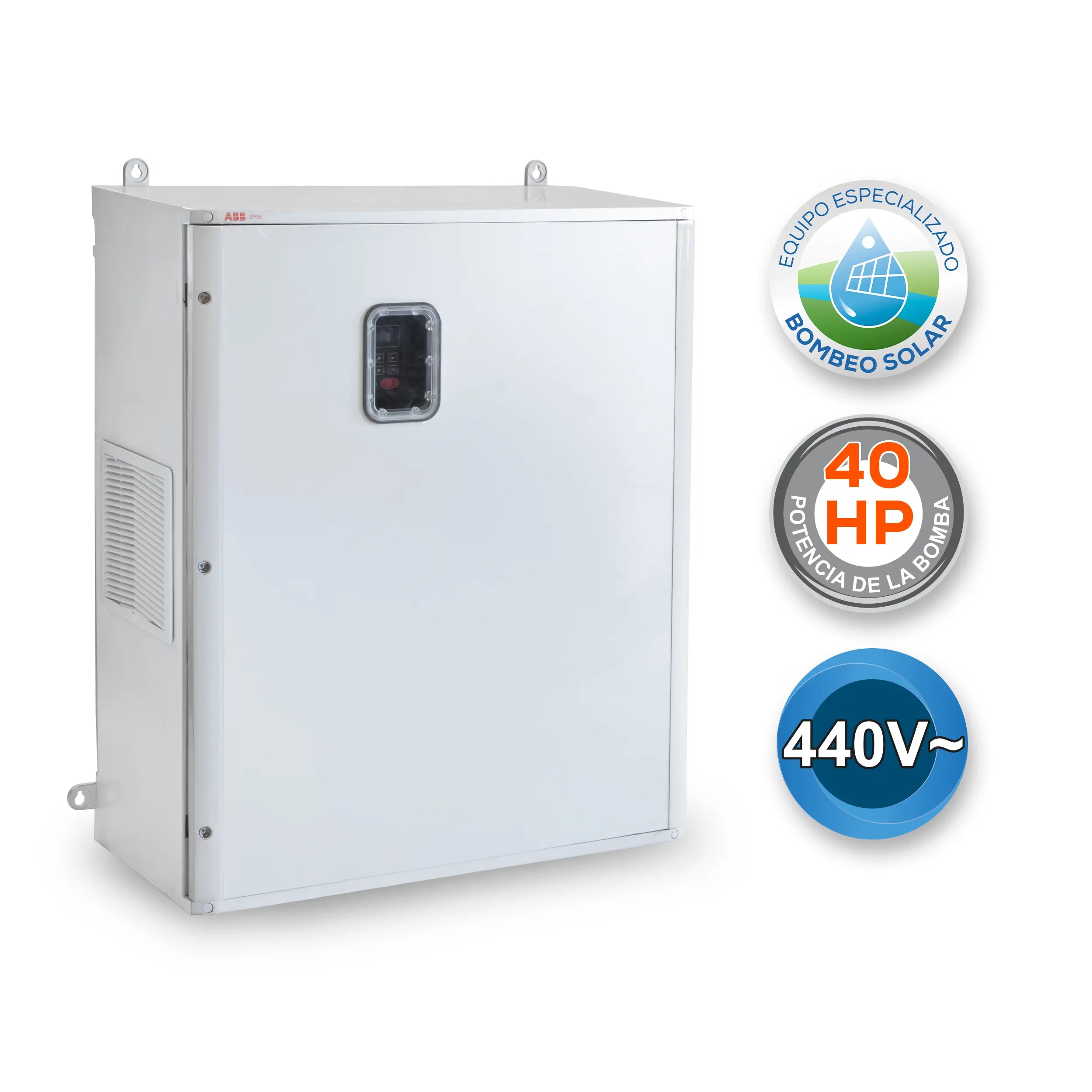 Gabinete Bombeo Solar 40 HP 440V Marca EVANS. Modelo: AB-GBS40H-500M