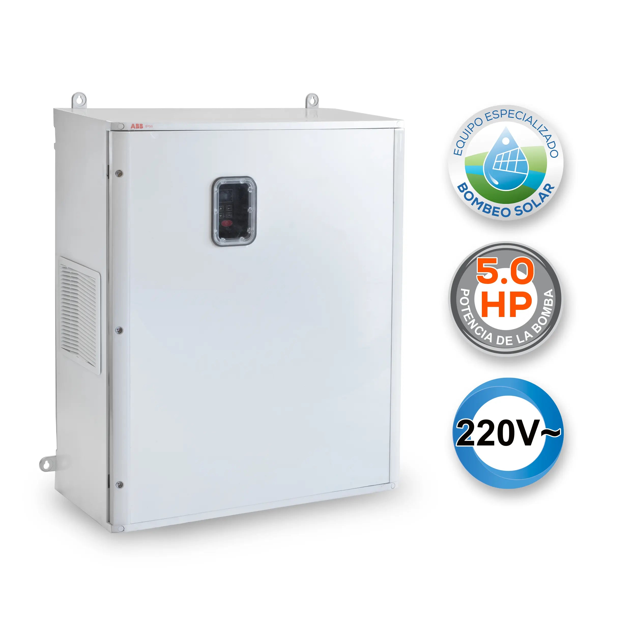 Gabinete Bombeo Solar 5 HP 220V Marca EVANS. Modelo: AB-GBS5G-500M